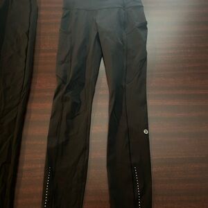 Lululemon Black Leggings with Rhinestone Detail